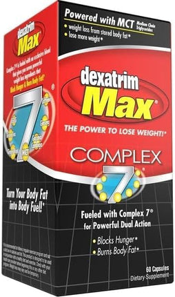 Dexatrim Max Complex 7, Advanced Dual-Action Fat Burn & Appetite Support Capsules, 60-Count Bottle