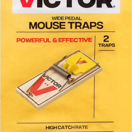 Victor Mouse Traps M035-12, Plastic Pedal, Sustainably Sourced FSC Wood, Wooden Mouse Traps, 12 Pack