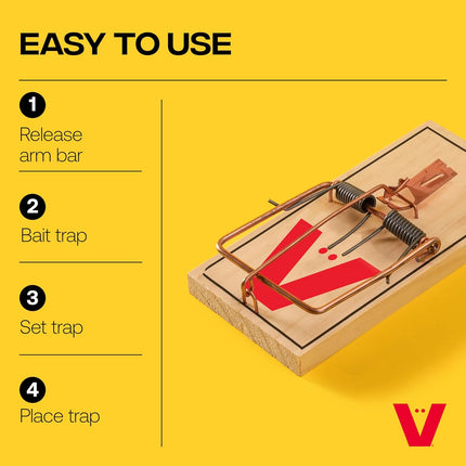 Victor Mouse Traps M150-12, Metal Pedal, Sustainably Sourced FSC Wood, Wooden Mouse Traps - Pack of 12 traps