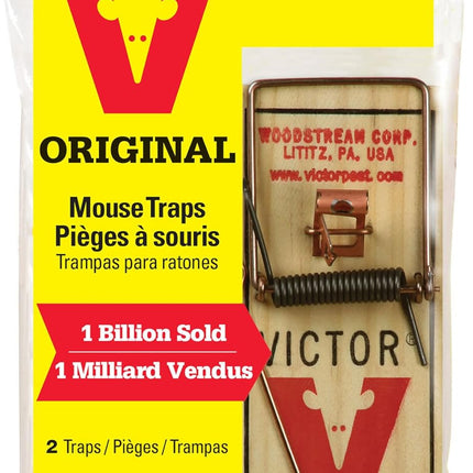 Victor Mouse Traps M150-12, Metal Pedal, Sustainably Sourced FSC Wood, Wooden Mouse Traps - Pack of 12 traps