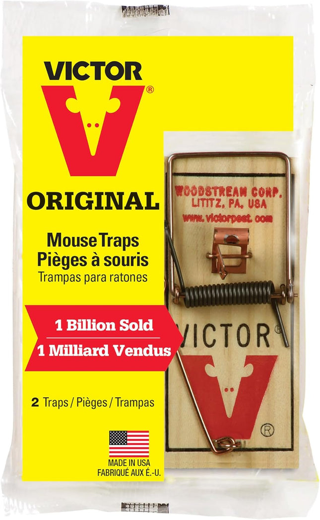 Victor Mouse Traps M150-12, Metal Pedal, Sustainably Sourced FSC Wood, Wooden Mouse Traps - Pack of 12 traps