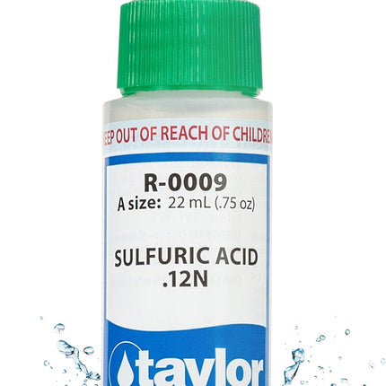 TAYLOR TECHNOLOGIES INC R-0009-A SULFURIC ACID .12N 3/4 OZ