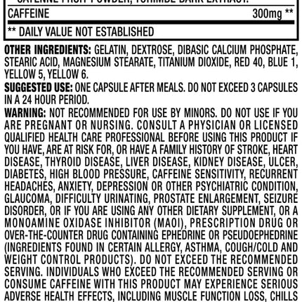 Stacker 2 Yellow Hornet Extreme Energizer Capsules, 20 Ct Bottle, Ephedra-Free High-Performance Energy & Metabolism Support, 300MG Caffeine per Capsule!